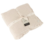 Plain Beige Throws - Lark Muslin Cotton Oversized Throw Natural Yard