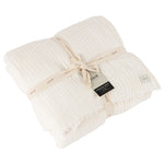 Plain White Throws - Lark Muslin Cotton Oversized Throw White Yard