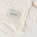 Plain White Throws - Lark Muslin Cotton Oversized Throw White Yard