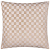 Check Beige Cushions - Larro Chenille Checkerboard Feather Filled Cushion Natural Hoem