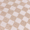 Check Beige Cushions - Larro Chenille Checkerboard Feather Filled Cushion Natural Hoem
