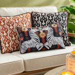 Geometric Black Cushions - Laucala Ikat Bohemian Cushion Cover Black Wylder