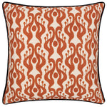 Geometric Brown Cushions - Laucala Ikat Bohemian Cushion Cover Sunset Wylder