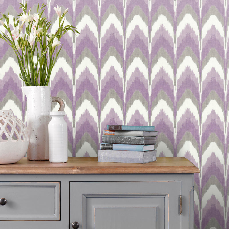 Voyage Maison Lausha 1.4m Wide Width Wallpaper in Grape