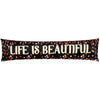 Floral Multi Cushions - La Vida Life Is Beautiful Velvet Draught Excluder Multicoloured furn.