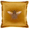 Animal Yellow Cushions - Layla Embroidered Cushion Cover Mustard Voyage Maison