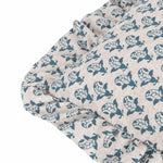 Floral Blue Cushions - Lulah Block Printed Ruffle Cushion Cover Linen/Blue furn.