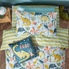 little furn. Little Dinos Scandi Duvet Cover Set in Blue/Green