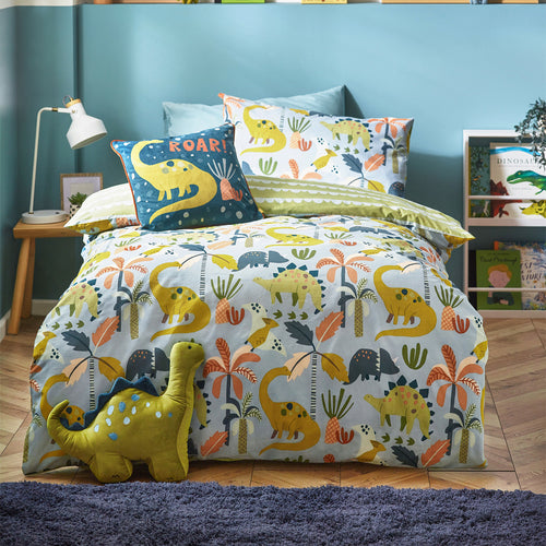 little furn. Little Dinos Scandi Duvet Cover Set in Blue/Green