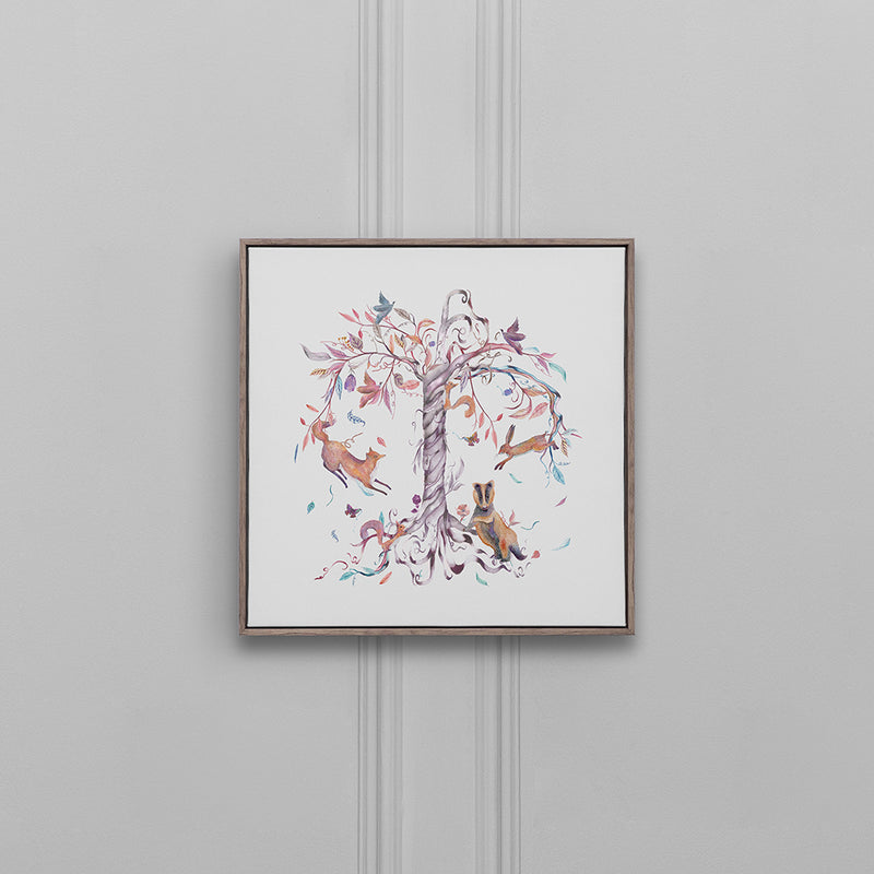 Voyage Maison Leaping Into the Fauna Framed Canvas in Stone