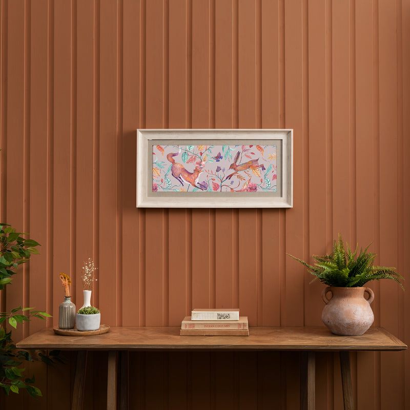 Voyage Maison Leaping Into The Fauna Framed Print in Birch/Fig