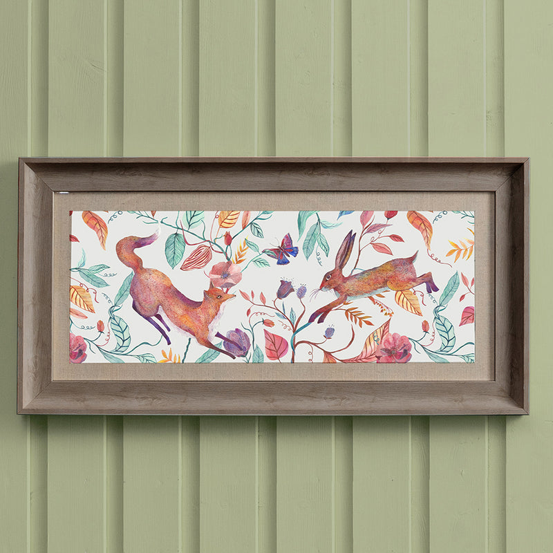 Voyage Maison Leaping Into The Fauna Framed Print in Birch/Linen