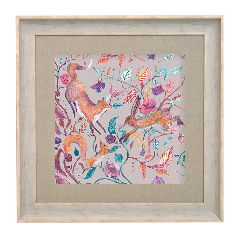 Voyage Maison Leaping Into The Fauna Framed Print in Birch/Fig