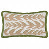 Woodland Green Cushions - Leaves Embroidered Cushion Cover Green furn.