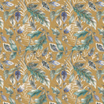 Voyage Maison Danbury Printed Velvet Fabric (By The Metre) in Ochre