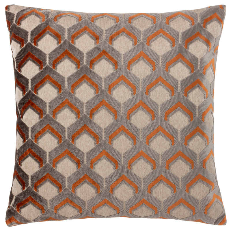 Paoletti Ledbury Cushion Cover in Ginger/Grey