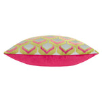 Paoletti Ledbury Cushion Cover in Lime/Pink