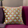 Paoletti Ledbury Cushion Cover in Lime/Pink