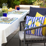 Floral Blue Cushions - Lemons Outdoor Cushion Cover Blue furn.