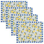 Floral Blue Accessories - Lemons Set of 4 Indoor/Outdoor Placemats Blue furn.