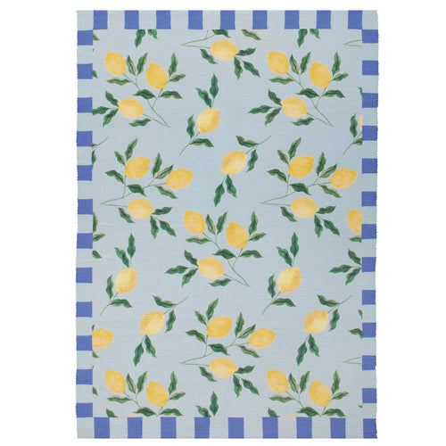  Blue Rugs - Lemons Printed Indoor/Outdoor Outdoor Rug Blue furn.