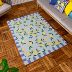  Blue Rugs - Lemons Printed Indoor/Outdoor Outdoor Rug Blue furn.