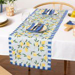 Floral Blue Accessories - Lemons Indoor/Outdoor Table Runner Blue furn.