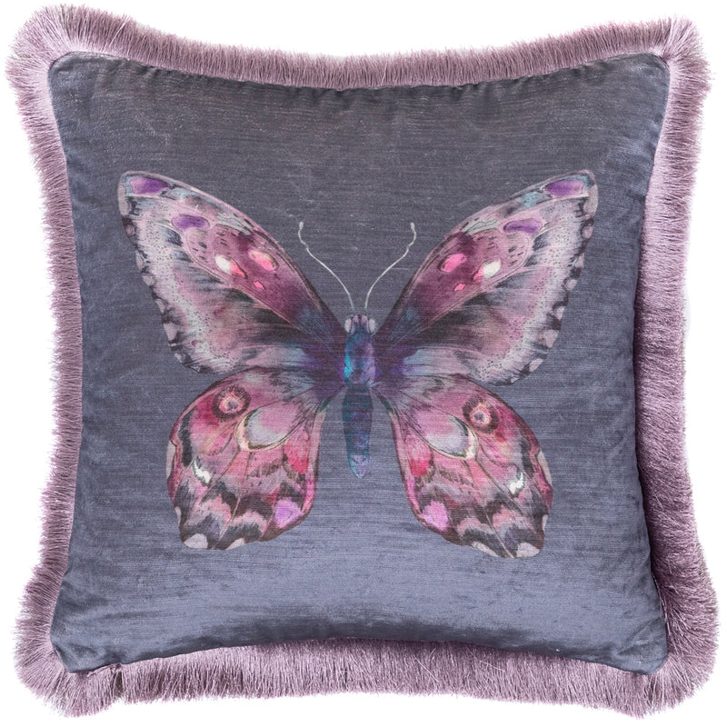 Animal Purple Cushions - Lenore Printed Cushion Cover Sapphire Voyage Maison