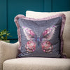 Animal Purple Cushions - Lenore Printed Cushion Cover Sapphire Voyage Maison