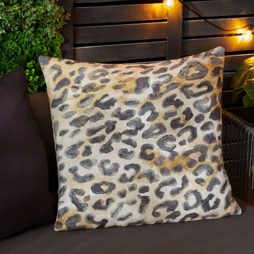 Animal Multi Cushions - Leopardis Leopard Woven Outdoor Cushion Cover Multi Paoletti