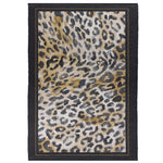 Animal Black Rugs - Leopardis Leopard Printed Indoor/Outdoor Outdoor Rug Black/Gold Paoletti