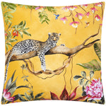 Jungle Gold Cushions - Leopard Outdoor Cushion Cover Gold Evans Lichfield