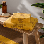 furn. Leopard Animal Jacquard Towels in Gold