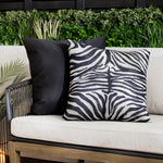 Animal Multi Cushions - Leopardis Zebra Woven Outdoor Cushion Cover Multicolour Paoletti