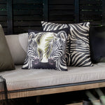 Animal Multi Cushions - Leopardis Zebra Woven Outdoor Cushion Cover Multicolour Paoletti