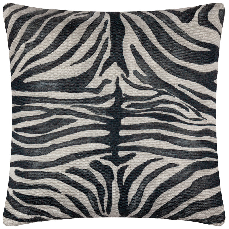 Animal Multi Cushions - Leopardis Zebra Woven Outdoor Cushion Cover Multi Paoletti