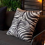 Animal Multi Cushions - Leopardis Zebra Woven Outdoor Cushion Cover Multicolour Paoletti