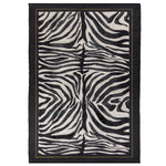 Animal Black Rugs - Leopardis Zebra Printed Indoor/Outdoor Outdoor Rug Multi Paoletti