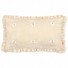 Floral Beige Cushions - Les Fleurs Embroidered Ruffle Cushion Cover Daisies furn.