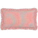 Striped Red Cushions - Les Fruites Embroidered Ruffle Cushion Cover Lemons furn.