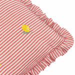 Striped Red Cushions - Les Fruites Embroidered Ruffle Cushion Cover Lemons furn.