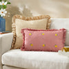 Striped Red Cushions - Les Fruites Embroidered Ruffle Cushion Cover Lemons furn.