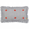 Striped Blue Cushions - Les Fruites Embroidered Ruffle Cushion Cover Strawberries furn.