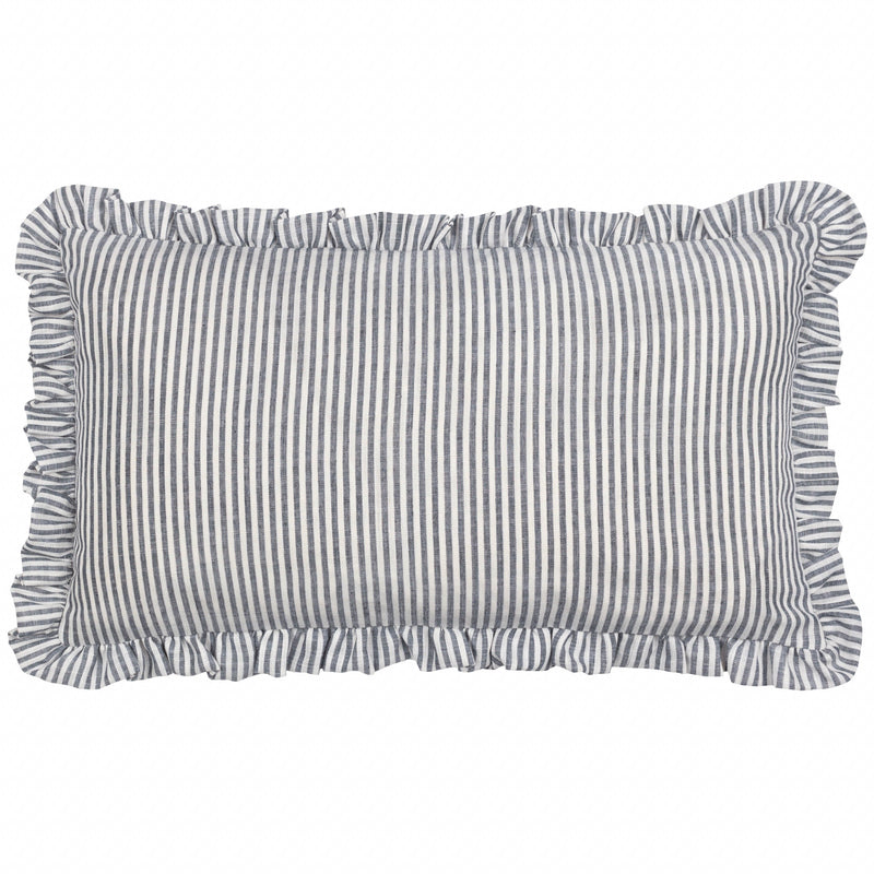 Striped Blue Cushions - Les Fruites Embroidered Ruffle Cushion Cover Strawberries furn.