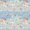 Voyage Maison Lets Go To The Beach Printed Cotton Fabric in Stone