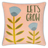 Floral Blue Cushions - Let's Grow Piped Velvet Cushion Cover Pink little furn.