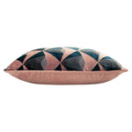 Paoletti Leveque Velvet Jacquard Cushion Cover in Blush/Navy