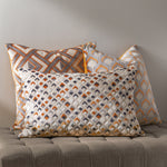 Paoletti Lexington Cushion Cover in Ginger/Grey