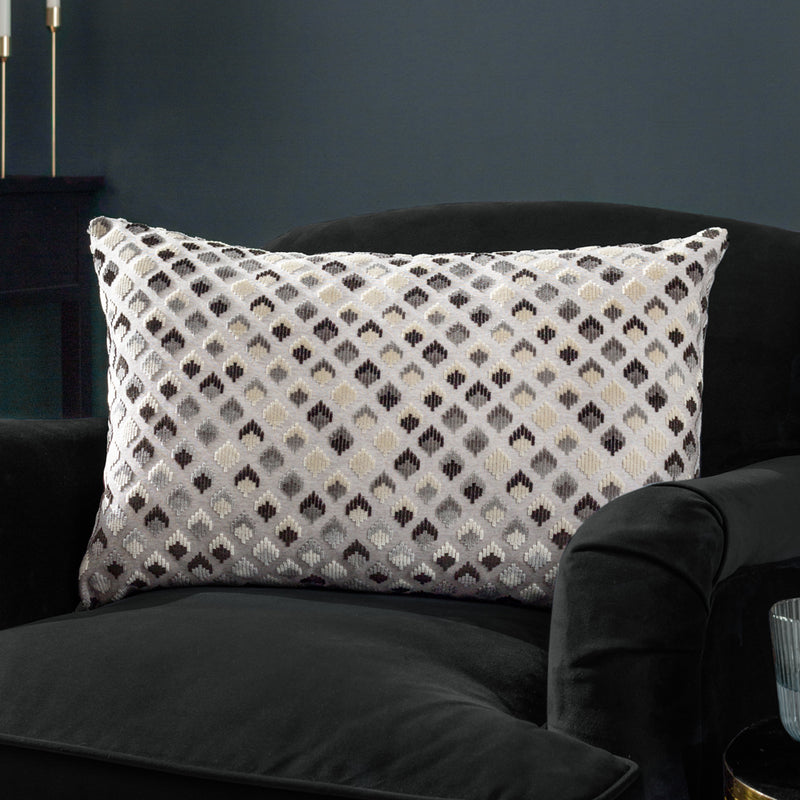 Paoletti Lexington Cushion Cover in Grey/Black