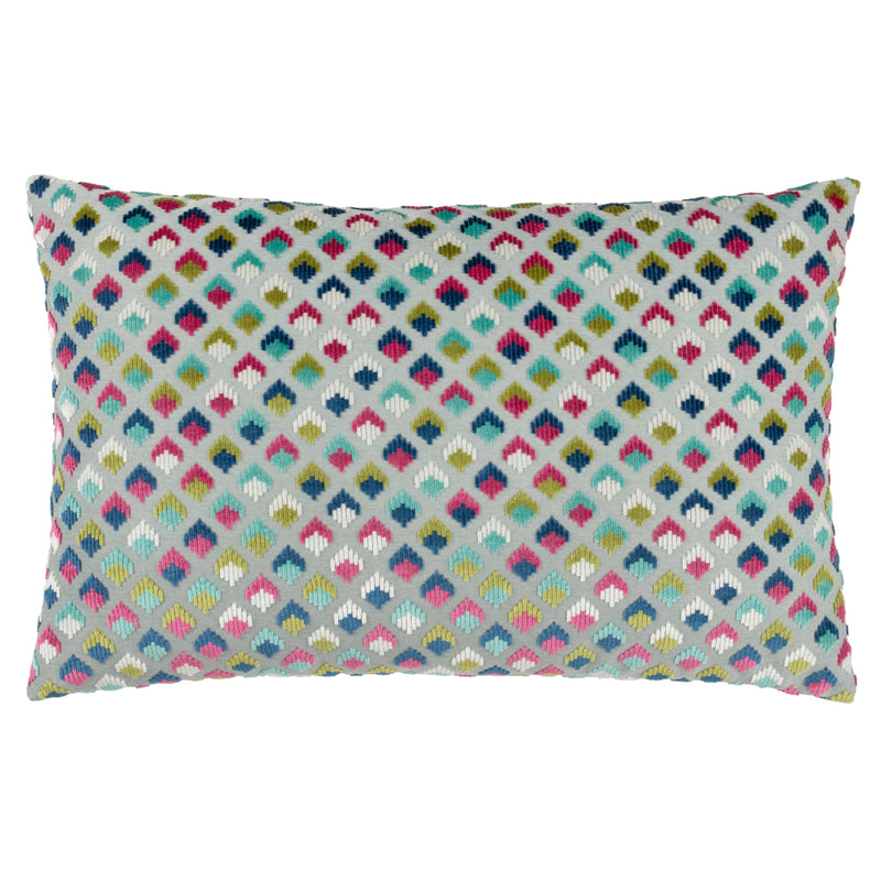 Paoletti Lexington Cushion Cover in Grey/Pink